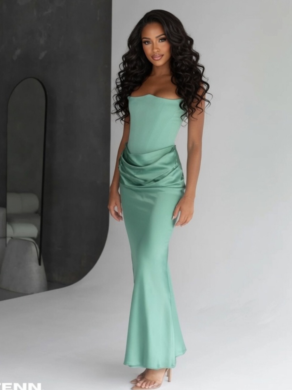 HOUSE OF CB 'Persephone' JadeStrapless Corset Maxi/XSmall (PLUS) US 2-4 $329